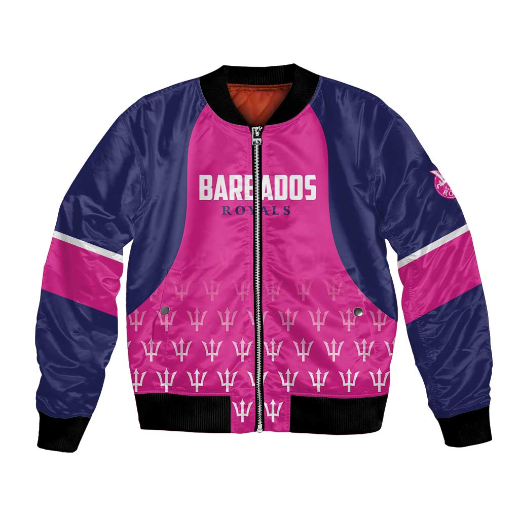 Custom Barbados Royals Cricket Bomber Jacket Back to Back Champions - Wonder Print Shop