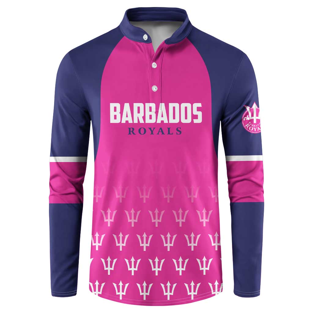 Custom Barbados Royals Cricket Button Sweatshirt Back to Back Champions - Wonder Print Shop