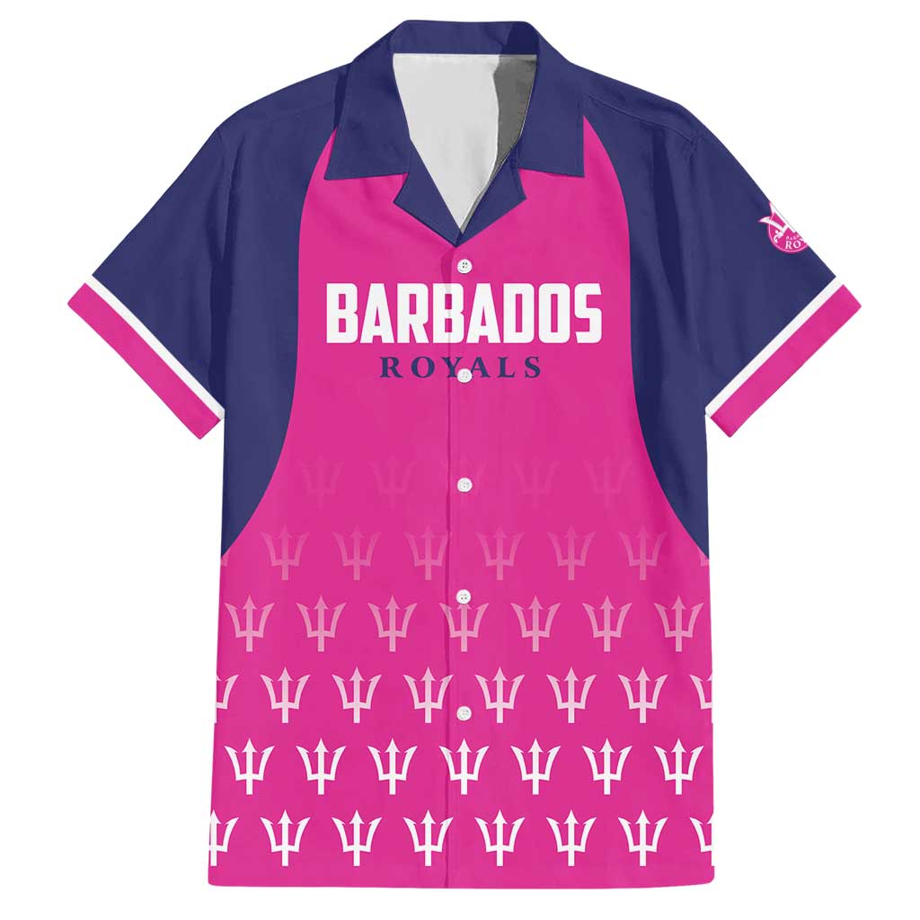 Custom Barbados Royals Cricket Hawaiian Shirt Back to Back Champions - Wonder Print Shop