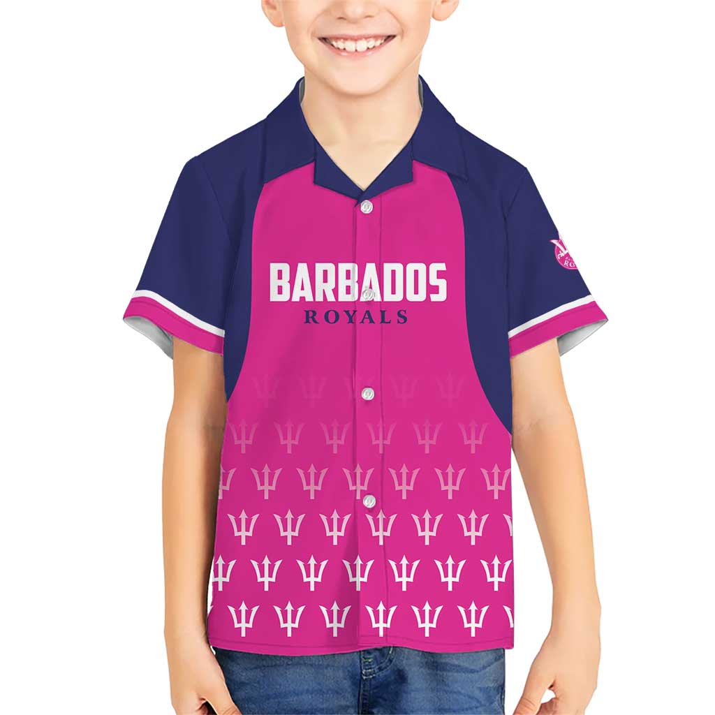 Custom Barbados Royals Cricket Kid Hawaiian Shirt Back to Back Champions - Wonder Print Shop