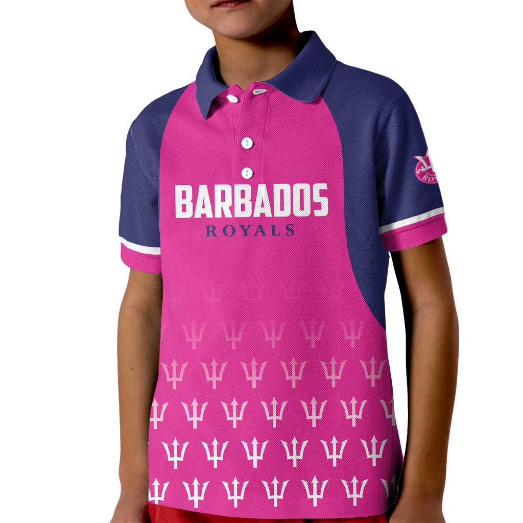 Custom Barbados Royals Cricket Kid Polo Shirt Back to Back Champions - Wonder Print Shop