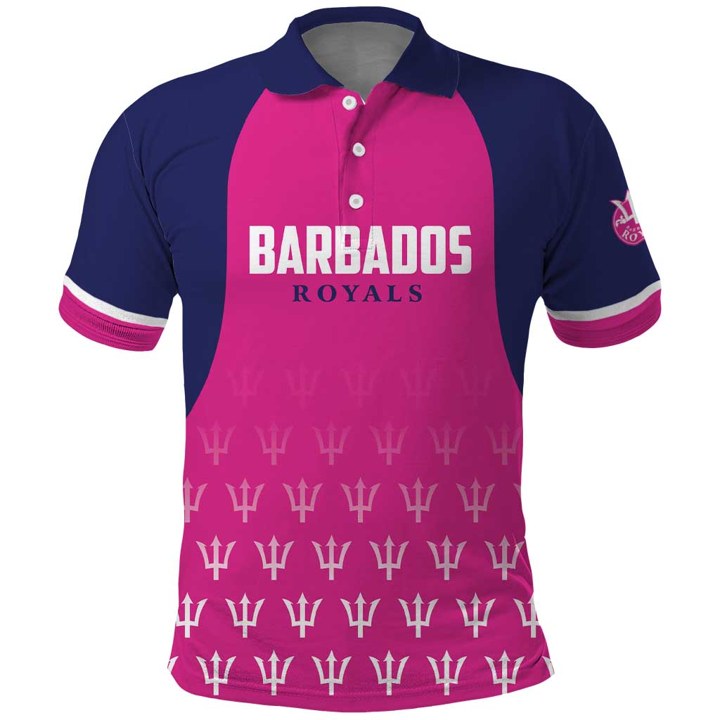 Custom Barbados Royals Cricket Polo Shirt Back to Back Champions - Wonder Print Shop