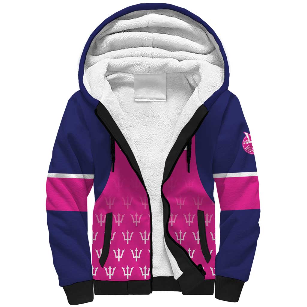 Custom Barbados Royals Cricket Sherpa Hoodie Back to Back Champions - Wonder Print Shop