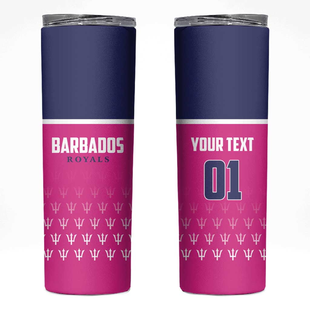 Custom Barbados Royals Cricket Skinny Tumbler Back to Back Champions - Wonder Print Shop