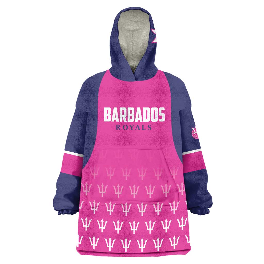 Custom Barbados Royals Cricket Wearable Blanket Hoodie Back to Back Champions