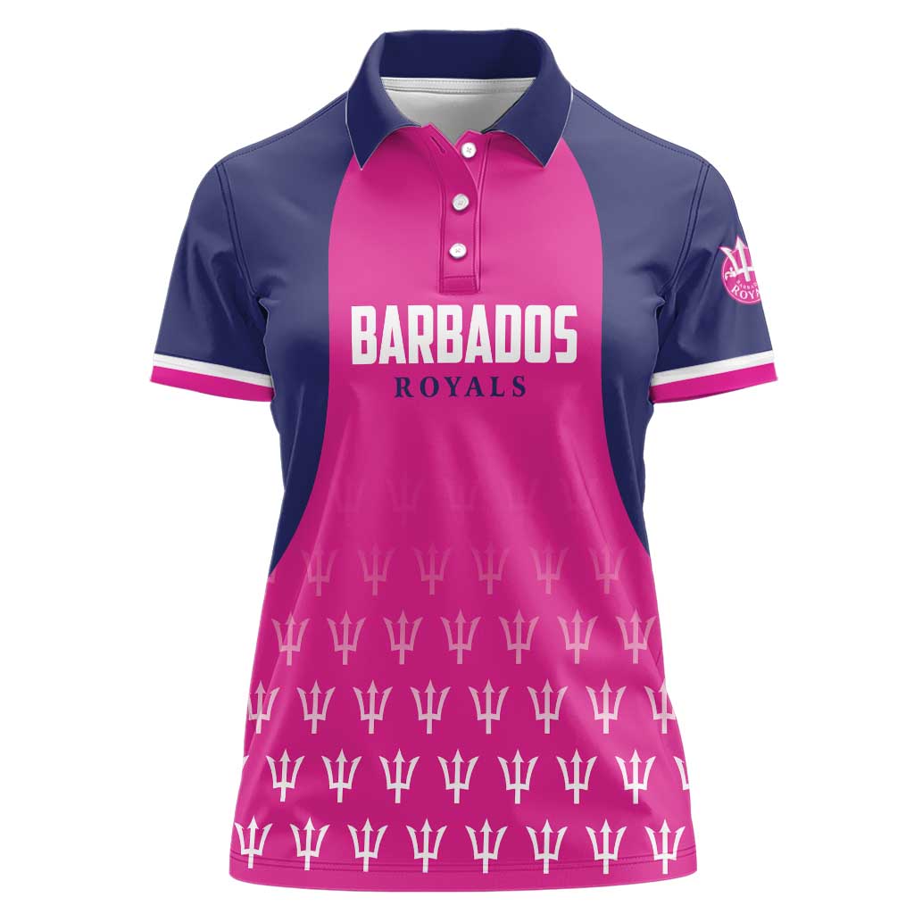 Custom Barbados Royals Cricket Women Polo Shirt Back to Back Champions - Wonder Print Shop