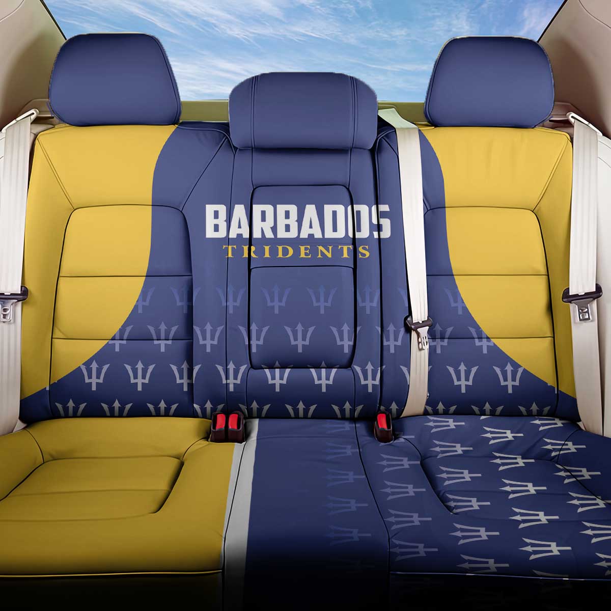 Barbados Tridents Cricket Back Car Seat Cover Go Champions - Wonder Print Shop