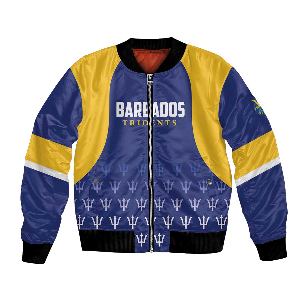 Custom Barbados Tridents Cricket Bomber Jacket Go Champions - Wonder Print Shop