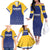 Custom Barbados Tridents Cricket Family Matching Off The Shoulder Long Sleeve Dress and Hawaiian Shirt Go Champions - Wonder Print Shop