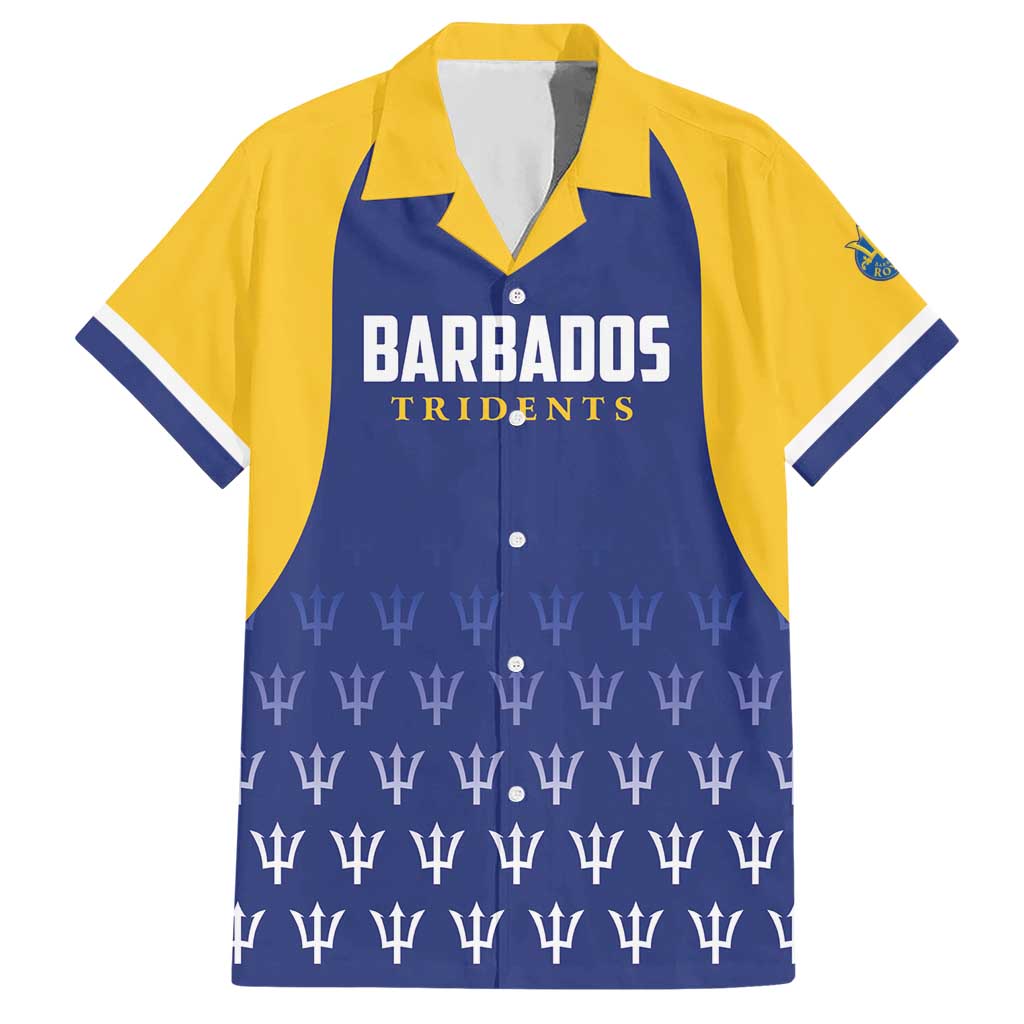 Custom Barbados Tridents Cricket Hawaiian Shirt Go Champions - Wonder Print Shop