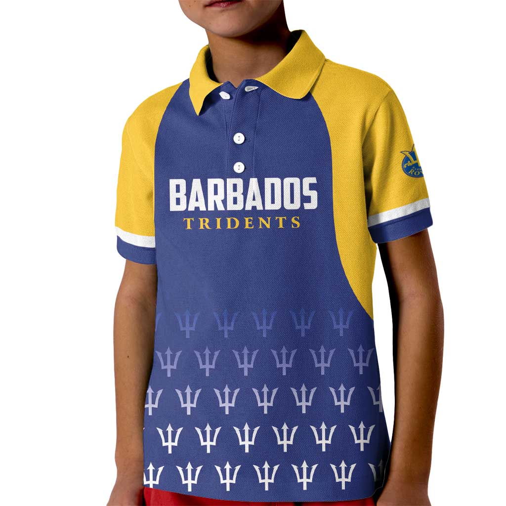 Custom Barbados Tridents Cricket Kid Polo Shirt Go Champions - Wonder Print Shop