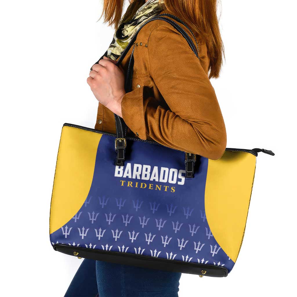 Barbados Tridents Cricket Leather Tote Bag Go Champions - Wonder Print Shop