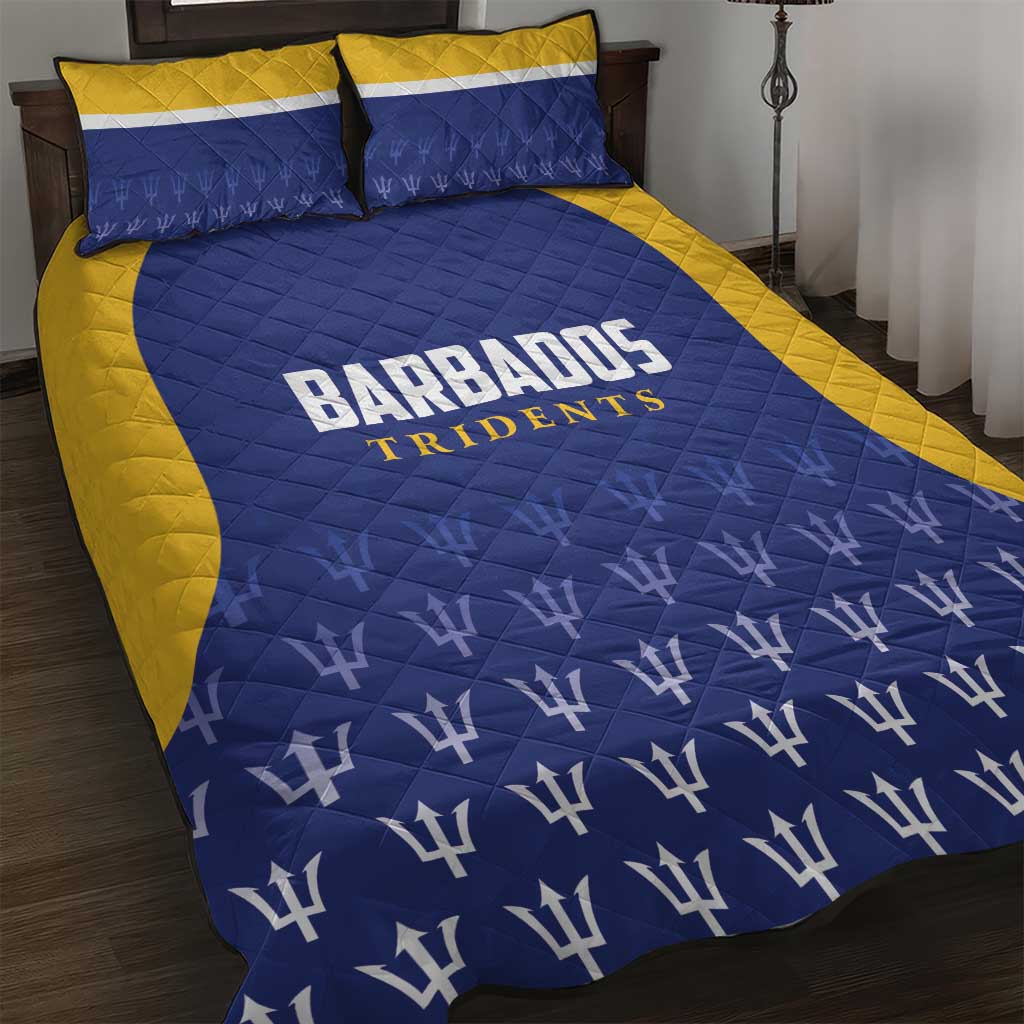 Barbados Tridents Cricket Quilt Bed Set Go Champions - Wonder Print Shop