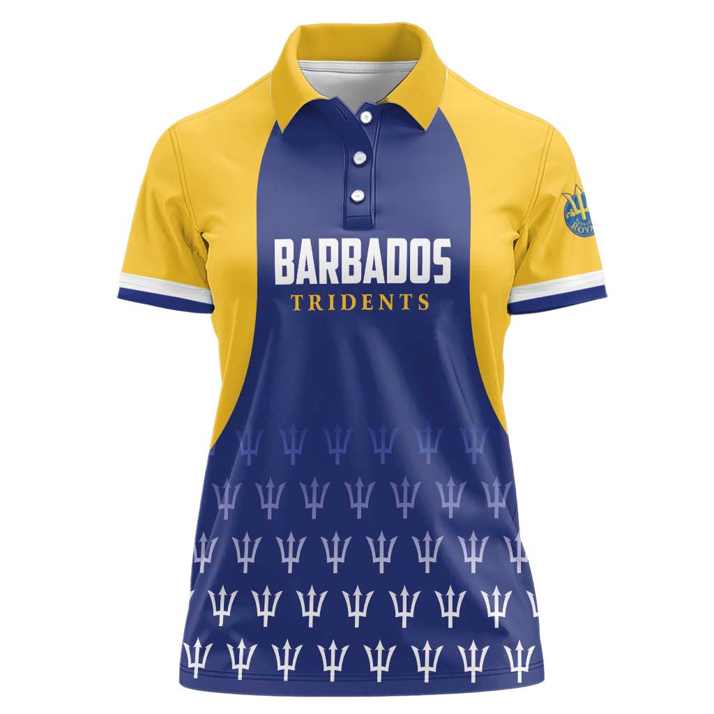 Custom Barbados Tridents Cricket Women Polo Shirt Go Champions - Wonder Print Shop