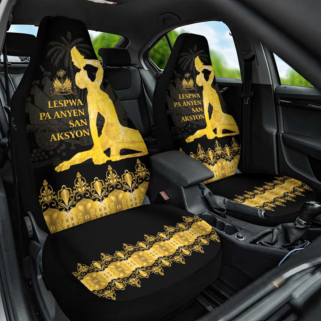 Haiti Neg Marron Gold Car Seat Cover Lespwa pa anyen san aksyon - Wonder Print Shop