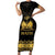 Haiti Neg Marron Gold Short Sleeve Bodycon Dress Lespwa pa anyen san aksyon - Wonder Print Shop