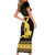 Haiti Neg Marron Gold Short Sleeve Bodycon Dress Lespwa pa anyen san aksyon - Wonder Print Shop