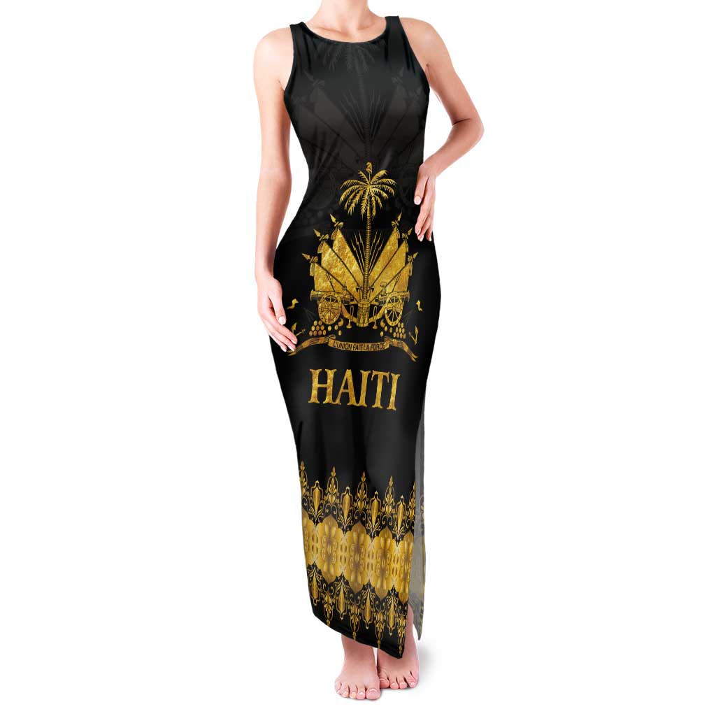 Haiti Neg Marron Gold Tank Maxi Dress Lespwa pa anyen san aksyon - Wonder Print Shop