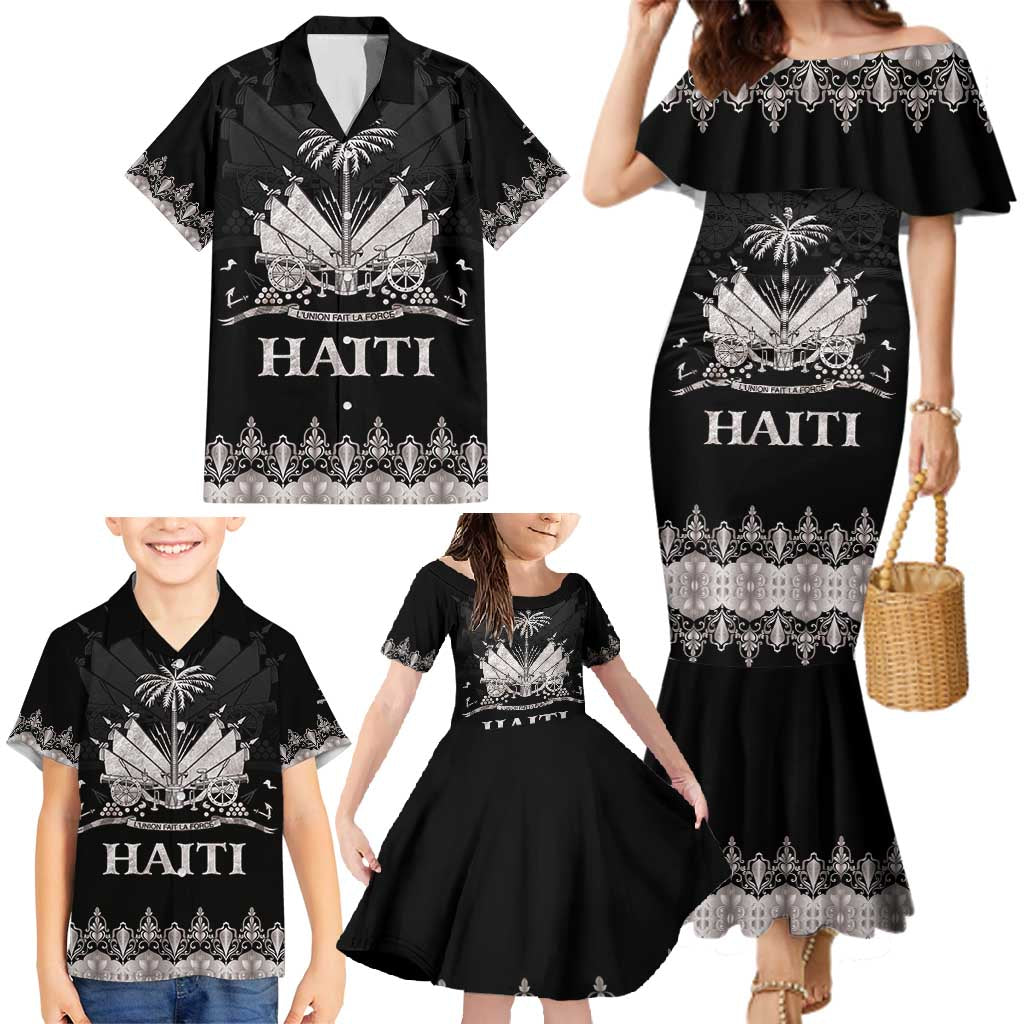 Haiti Neg Marron Silver Family Matching Mermaid Dress and Hawaiian Shirt Hope is Nothing Without Action - Wonder Print Shop