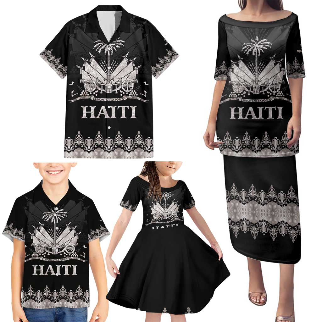 Haiti Neg Marron Silver Family Matching Puletasi and Hawaiian Shirt Hope is Nothing Without Action - Wonder Print Shop