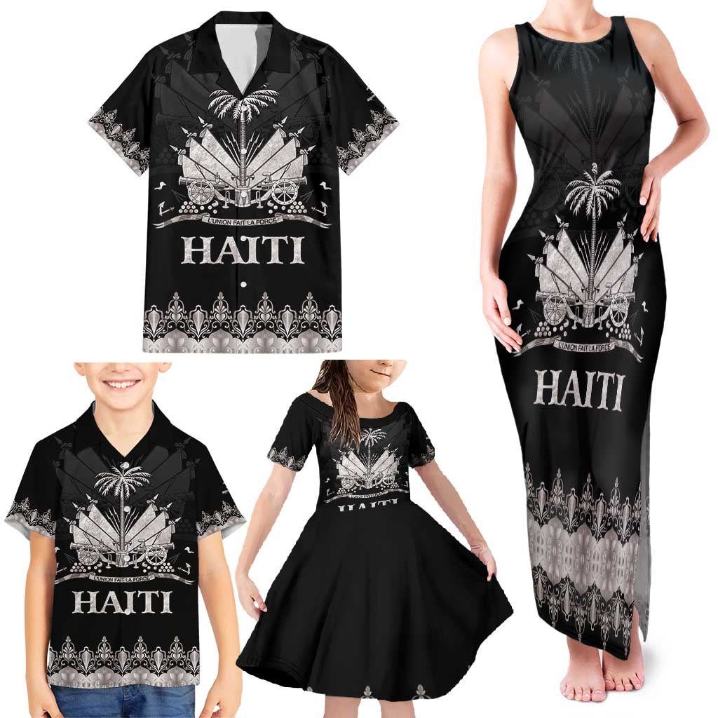 Haiti Neg Marron Silver Family Matching Tank Maxi Dress and Hawaiian Shirt Hope is Nothing Without Action - Wonder Print Shop