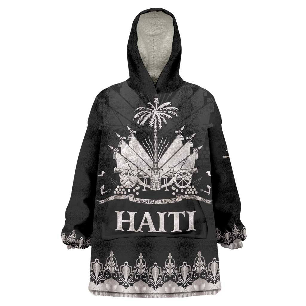 Haiti Neg Marron Silver Wearable Blanket Hoodie Hope is Nothing Without Action