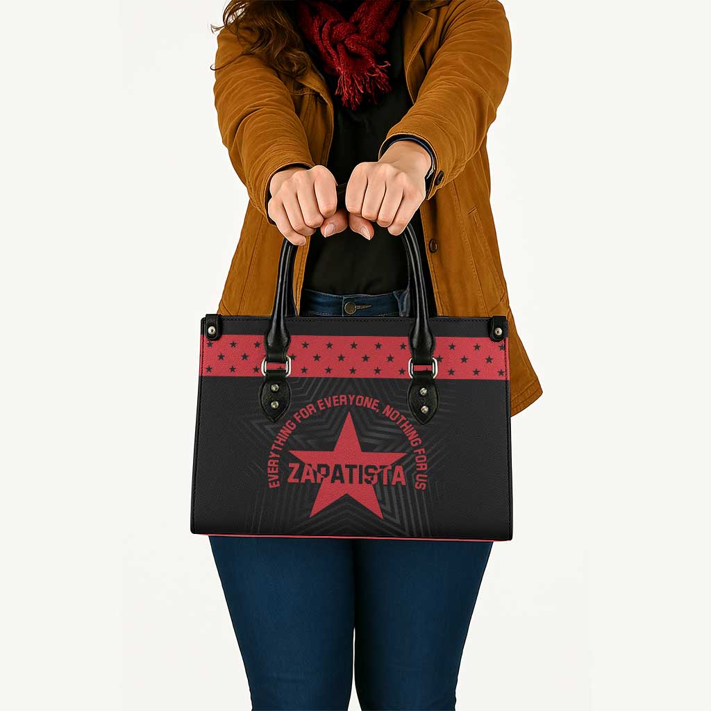 Zapatista Territories Leather Bag EZLN Everything For Everyone Nothing For Us - Wonder Print Shop