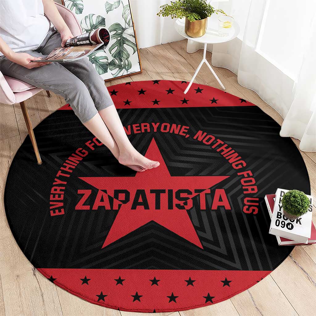 Zapatista Territories Round Carpet EZLN Everything For Everyone Nothing For Us - Wonder Print Shop