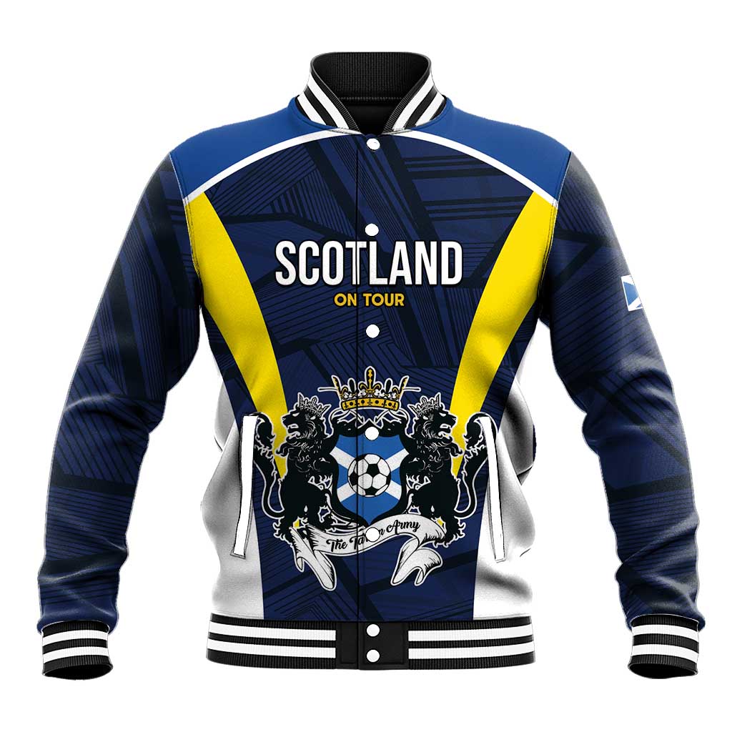 Custom Football Scotland On Tour 2026 Baseball Jacket Tartan Scottish Army Be Coming - Wonder Print Shop