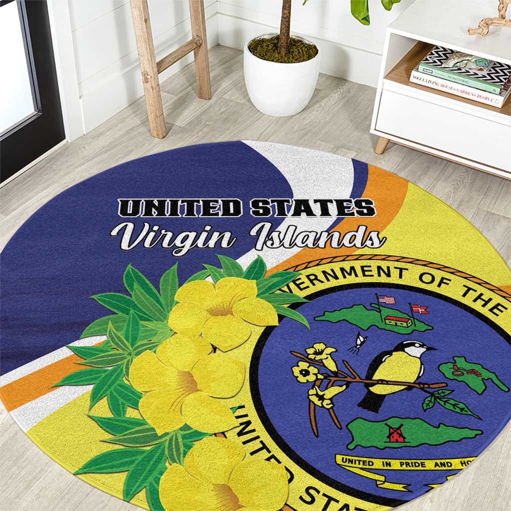 United States Virgin Islands Round Carpet United in Pride and Hope