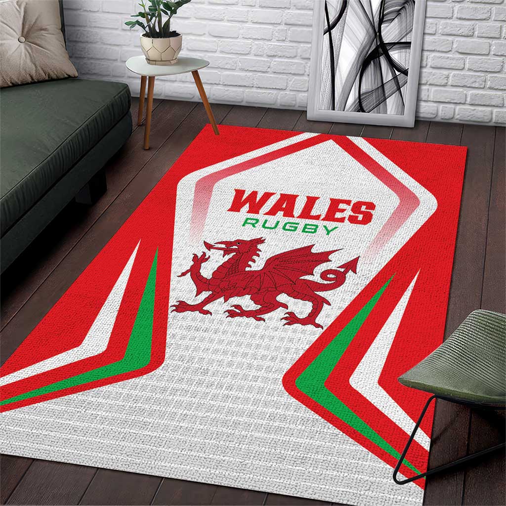 Welsh Rugby Area Rug Wales Red Dragon Champions