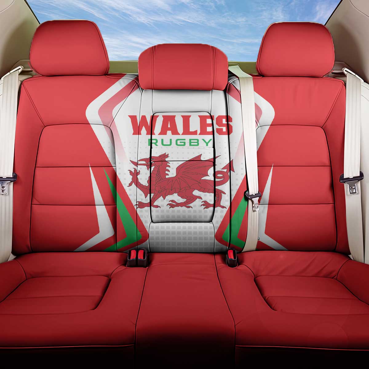 Welsh Rugby Back Car Seat Cover Wales Red Dragon Champions