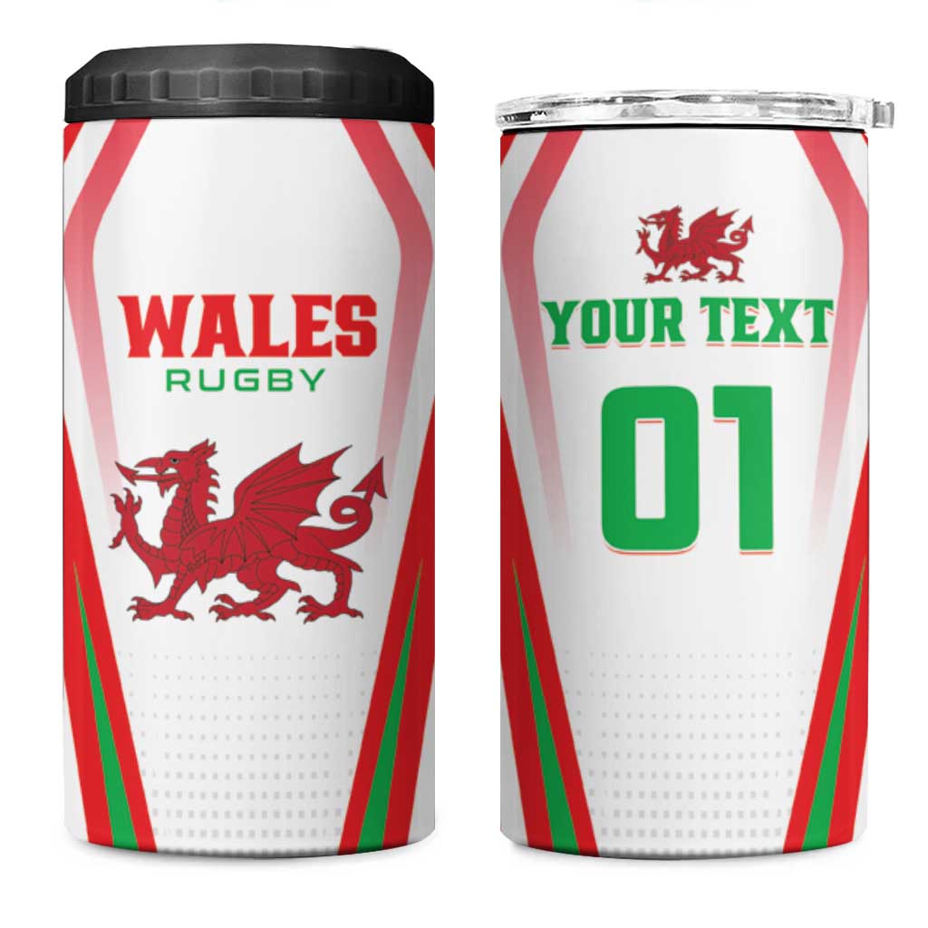 Custom Welsh Rugby 4 in 1 Can Cooler Tumbler Wales Red Dragon Champions