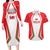 Custom Welsh Rugby Couples Matching Long Sleeve Bodycon Dress and Hawaiian Shirt Wales Red Dragon Champions