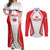 Custom Welsh Rugby Couples Matching Off Shoulder Maxi Dress and Long Sleeve Button Shirt Wales Red Dragon Champions