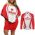 Custom Welsh Rugby Couples Matching Off Shoulder Short Dress and Long Sleeve Button Shirt Wales Red Dragon Champions