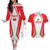 Custom Welsh Rugby Couples Matching Off The Shoulder Long Sleeve Dress and Hawaiian Shirt Wales Red Dragon Champions