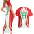 Custom Welsh Rugby Couples Matching Short Sleeve Bodycon Dress and Hawaiian Shirt Wales Red Dragon Champions