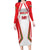 Custom Welsh Rugby Family Matching Long Sleeve Bodycon Dress and Hawaiian Shirt Wales Red Dragon Champions