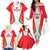 Custom Welsh Rugby Family Matching Off The Shoulder Long Sleeve Dress and Hawaiian Shirt Wales Red Dragon Champions