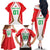 Custom Welsh Rugby Family Matching Off The Shoulder Long Sleeve Dress and Hawaiian Shirt Wales Red Dragon Champions