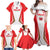 Custom Welsh Rugby Family Matching Off Shoulder Maxi Dress and Hawaiian Shirt Wales Red Dragon Champions