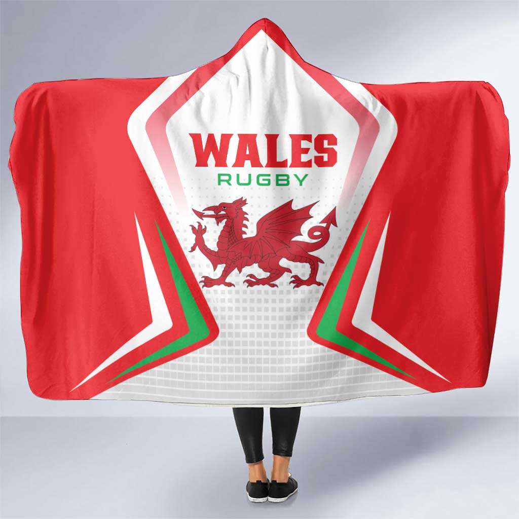 Welsh Rugby Hooded Blanket Wales Red Dragon Champions