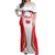 Custom Welsh Rugby Off Shoulder Maxi Dress Wales Red Dragon Champions