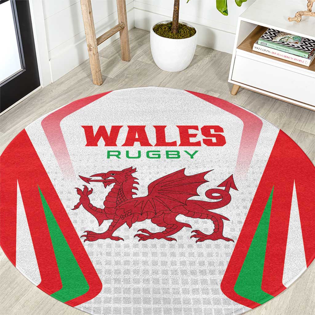 Welsh Rugby Round Carpet Wales Red Dragon Champions