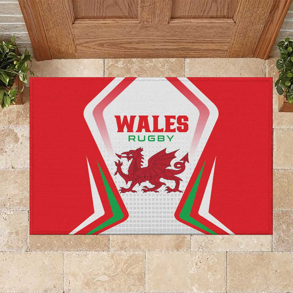 Welsh Rugby Rubber Doormat Wales Red Dragon Champions