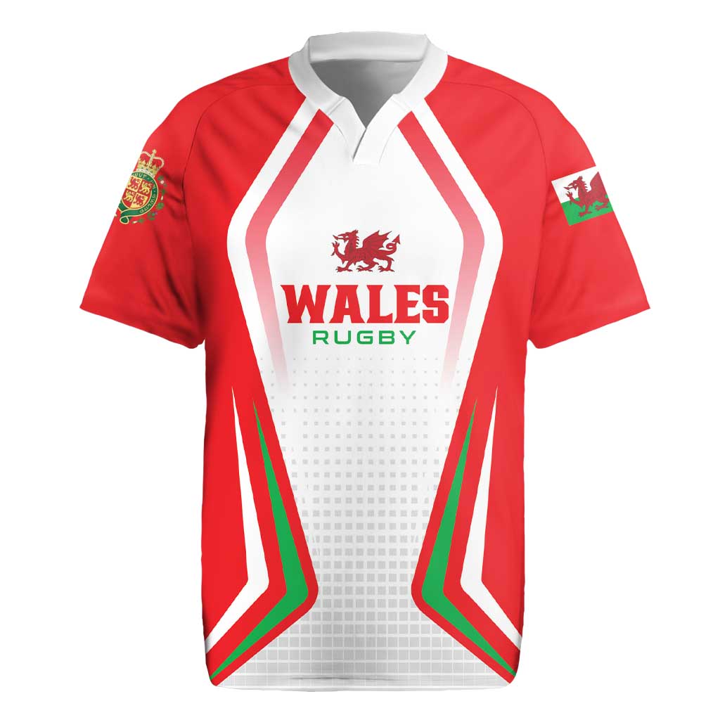 Custom Welsh Rugby Rugby Jersey Wales Red Dragon Champions