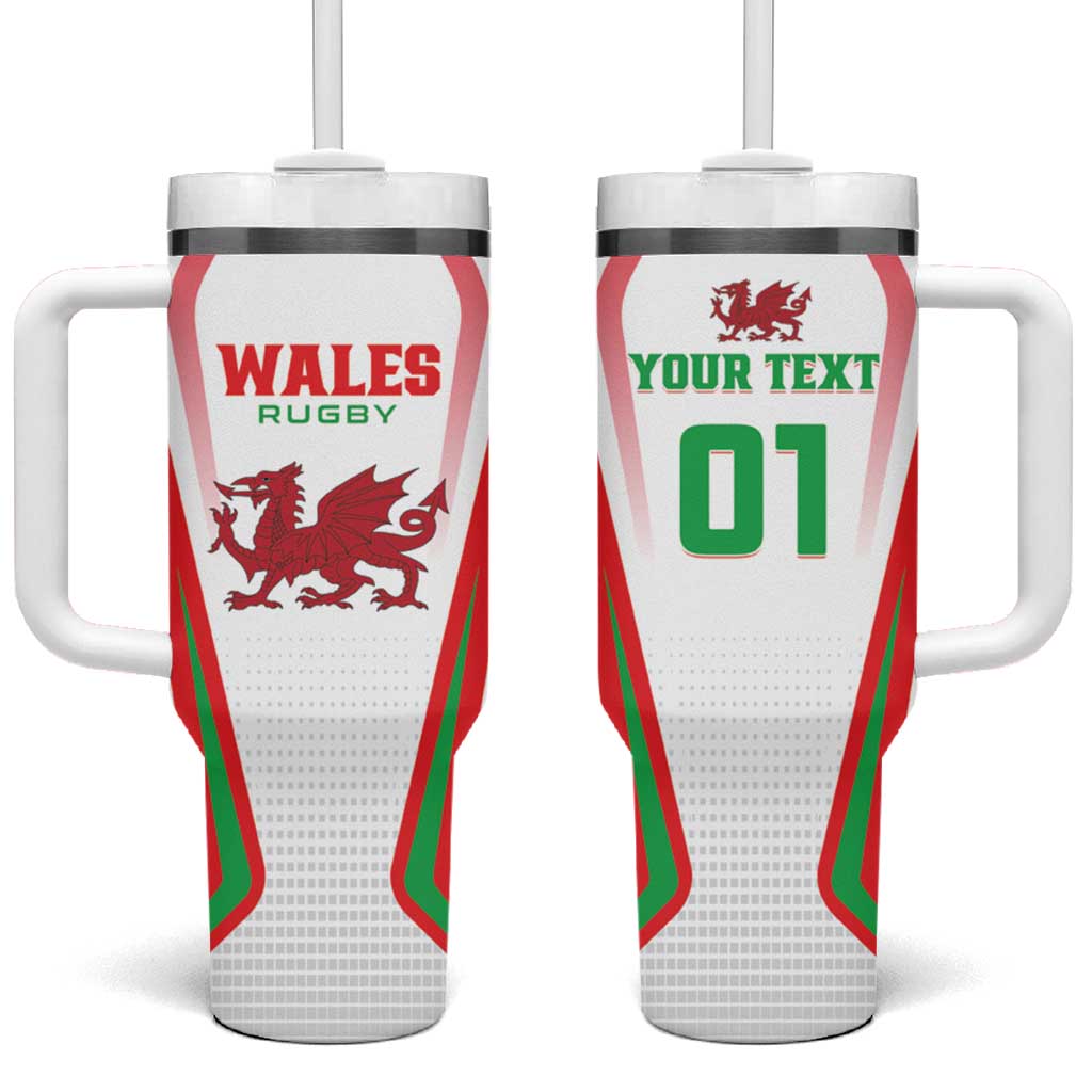 Custom Welsh Rugby Tumbler With Handle Wales Red Dragon Champions