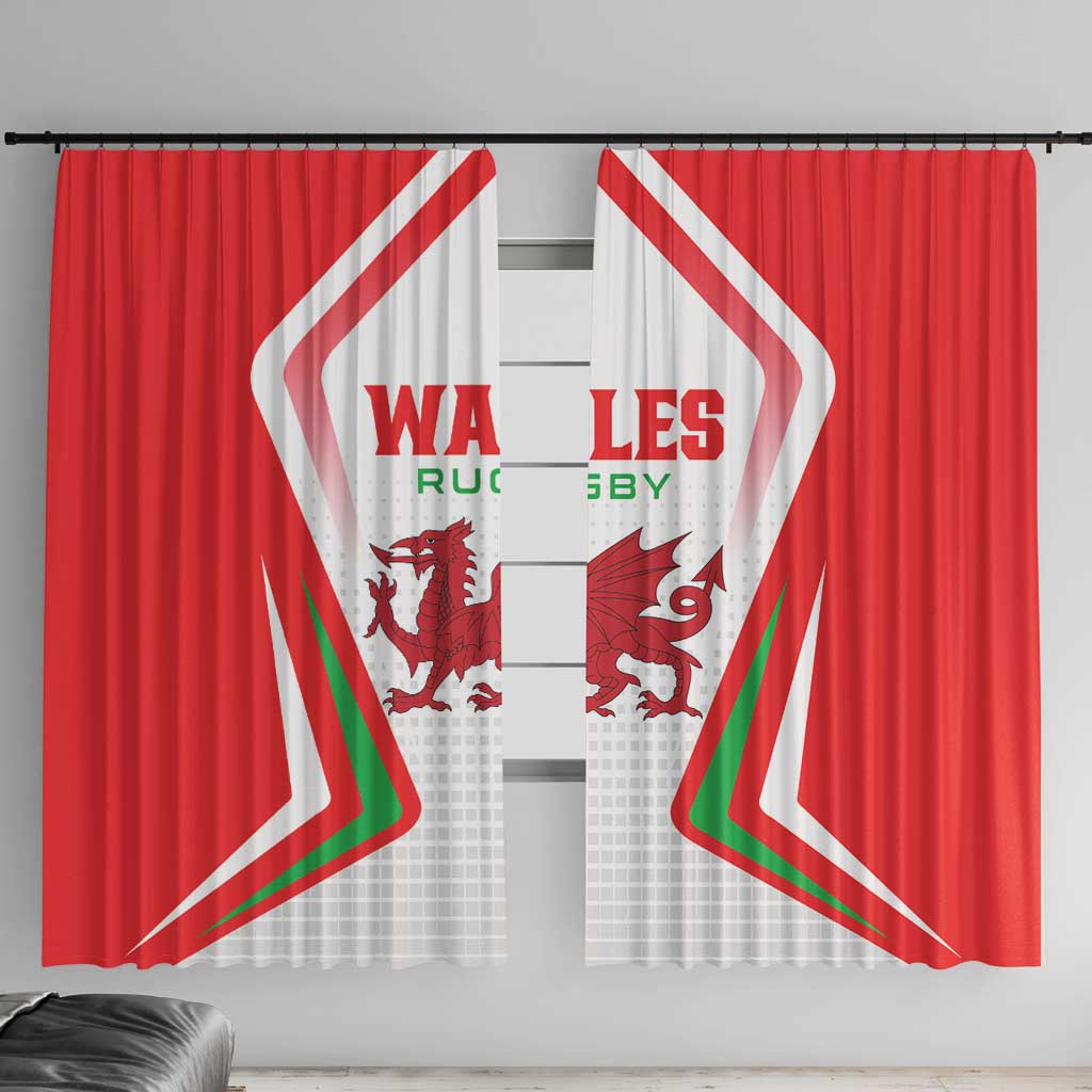 Welsh Rugby Window Curtain Wales Red Dragon Champions - Wonder Print Shop