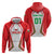 Custom Welsh Rugby Zip Hoodie Wales Red Dragon Champions - Wonder Print Shop